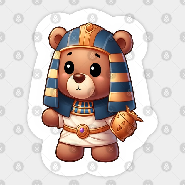 Cute Egyptian Bear Kawaii Sticker by Teddy Club